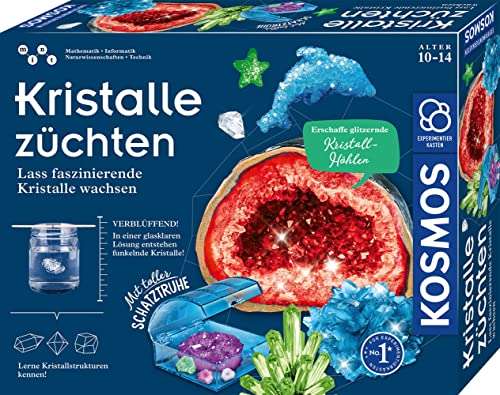 kosmos kristalle züchten komplett-set für kinder von 10-14 jahren, experimentierkasten