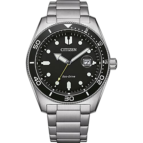 citizen herrenuhr aw1760-81e solar eco drive edelstahl mineralglas datum 105,30