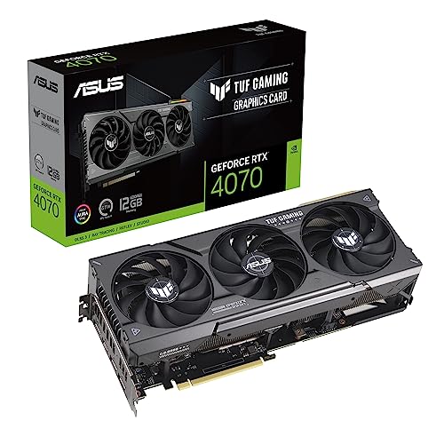 asus tuf gaming geforce rtx 4070 grafikkarte 12 gb gddr6x, tuf-rtx4070-12g-gaming