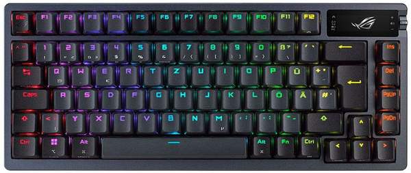 asus rog azoth mechanische gaming tastatur mit oled-display, 205,99