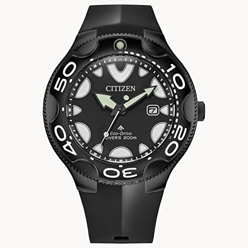 citizen promaster orca taucheruhr solar 200m wasserdicht iso-zertifiziert mineralglas