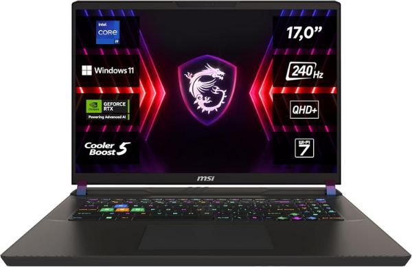msi vector 17 hx gaming laptop i9 14900hx rtx 4080 17 zoll qhd 2.199 euro