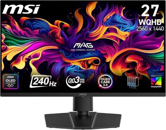 msi mag 273qp qd-oled gaming-monitor 26,5 Zoll wqhd für 489,99 Euro