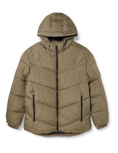 puffer-jacke herren tom tailor denim mit kapuze dusty olive green XXL