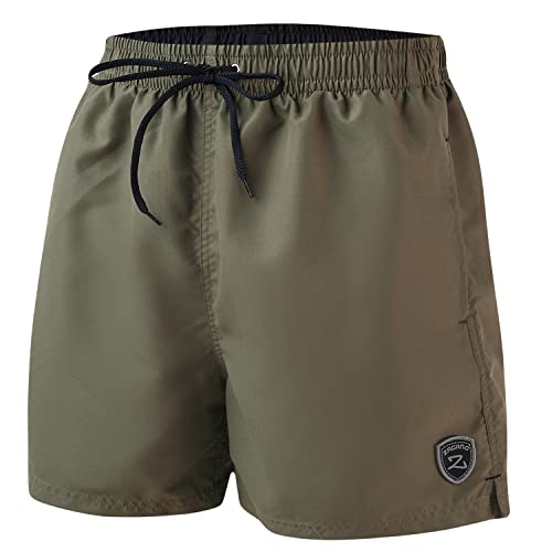 zagano badehose herren grün lang schwimmhose badeshorts m, green olive 5106