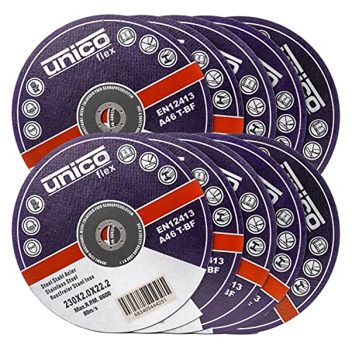 trennscheiben 230 mm metall 10 stück, 2 mm dünn, bohrung 22,23 mm für schleifer