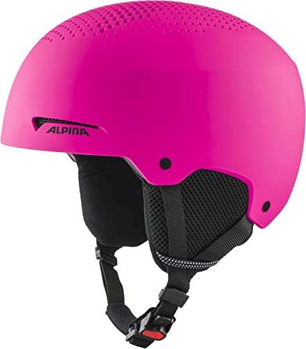 alpine skihelm für kinder unisex, pink matt, 51-55 cm