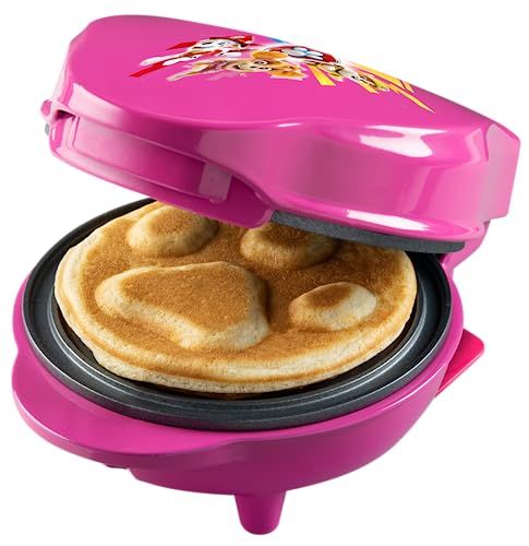 paw patrol mini-waffeleisen rosa,  10cm, inkl. backampel, für kindergeburtstage, ostern, weihnachten