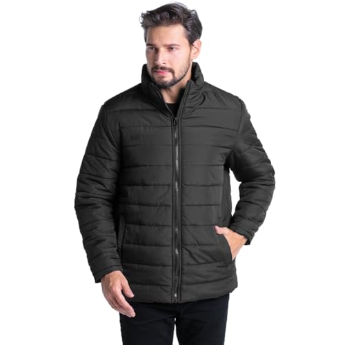 mont emilian tignes herren jacke gesteppt leicht wärmend stehkraagen schwarz s-xxxl