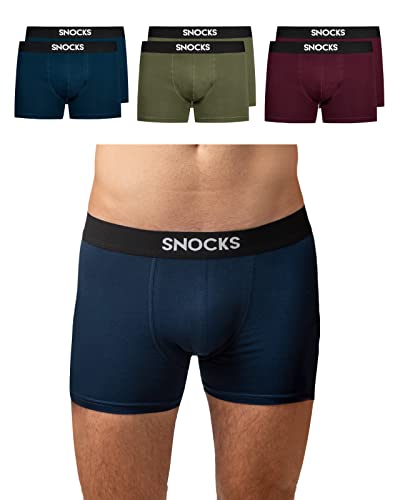 snocks boxershorts herren mix2 6 paar unterhosen baumwolle größe xl