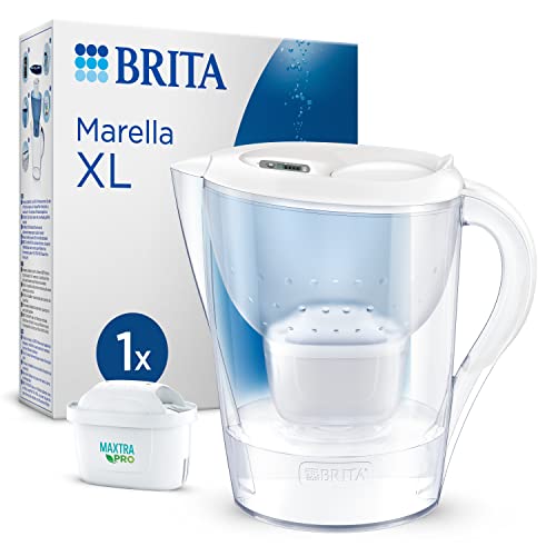 brita wasserfilter kanne marella xl 3,5l mit maxtra pro kartusche, kalk chlor blei reduzieren