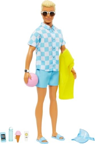 Barbie Ken Strand-Outfit Puppe mit Accessoires