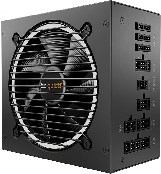 be quiet! pure power 12 m 750w netzteil atx 3.1 pci-e 5.1 80 plus gold modulär