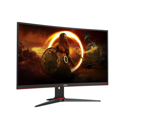 aoc gaming monitor 27 zoll qhd curved 2560 x 1440 165 hz freesync schwarz rot