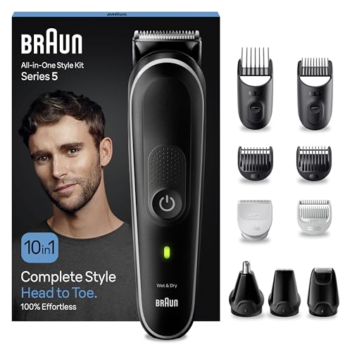 braun bartpflege set 6-in-1 barttrimmer haarschneider nasenhaartrimmer mgk5440