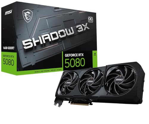 msi geforce rtx 5080 grafikkarte 16g 16gb gddr7 30gbps 256-bit pci-e 5 hdmi 2.1b