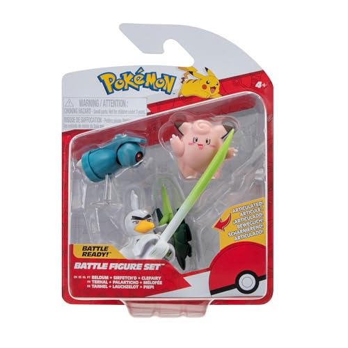 Produktbild: pokmon battle figure set piepi, tanhel, lauchzelot für kinder