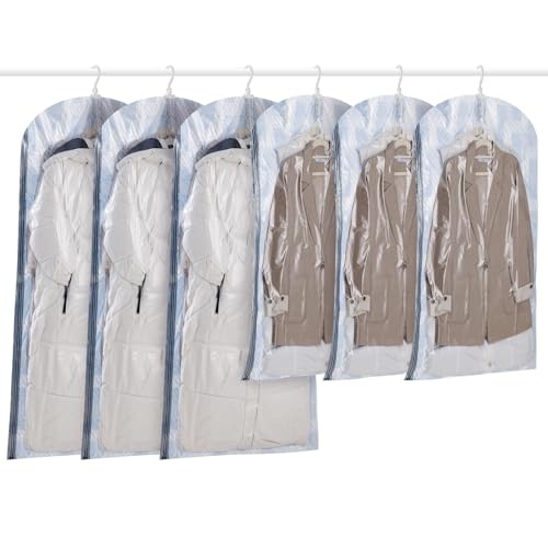 Vakuumbeutel für Kleidung TAILI 6er Set, 3 lange 135x70cm, 3 kurze 105x70cm, blau