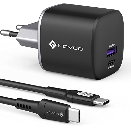 67W usb c ladegerät novoo gan  schnellladegerät für macbook, ipad, iphone, samsung, steam deck