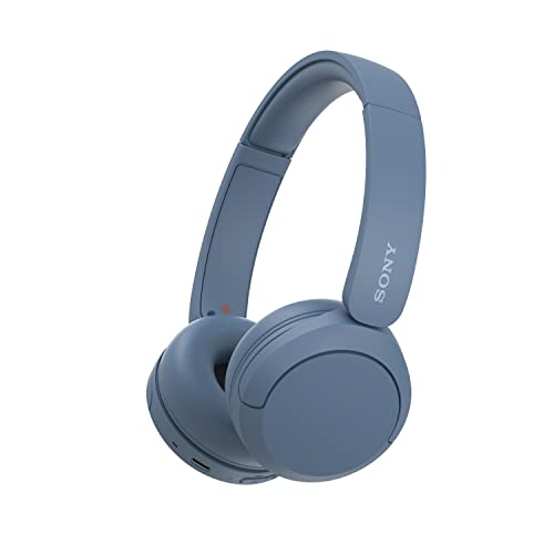 Sony WH-CH520 Bluetooth kopfhörer, on ear, hohe klangqualität, 50 stunden akkulaufzeit, blau