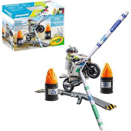 playmobil 71377 motorrad mit stiften für kinder, preis 6 euro statt 10 euro