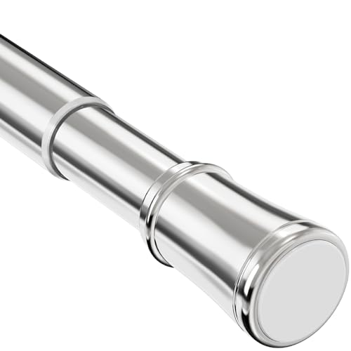 ausziehbare gardinenstange, teleskop fensterspannstange ohne bohren, 5080 cm, silber