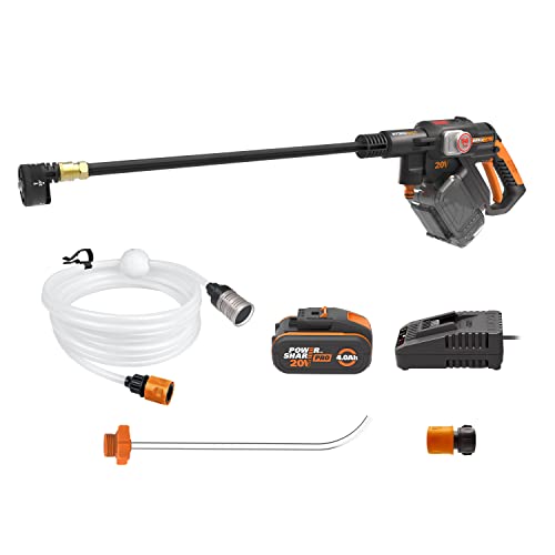 worx wg633e hydroshot akku hochdruckreiniger 20v 56 bar inkl. 4ah akku und ladegerät