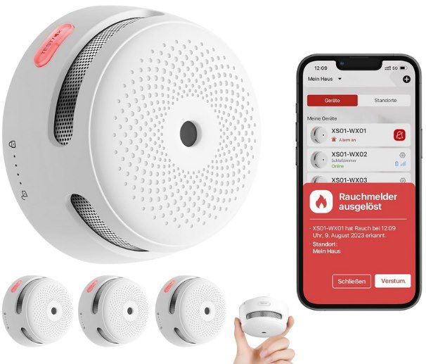 x-sense wlan-rauchmelder 3er pack mit app-anbindung für 69,40 euro