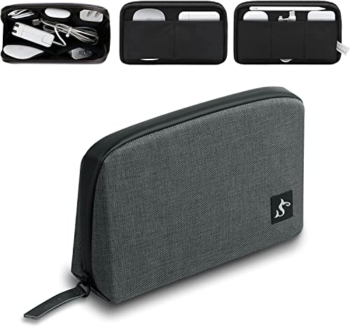 SIMTOP Kabel Organizer Tasche  Wasserdichte Elektronik-Hülle für Reise, Grau