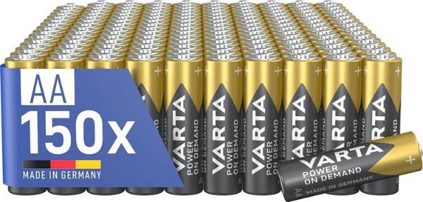 Produktbild: Varta AA Alkaline Batterien 150er Pack, 40,89 Euro statt 60 Euro