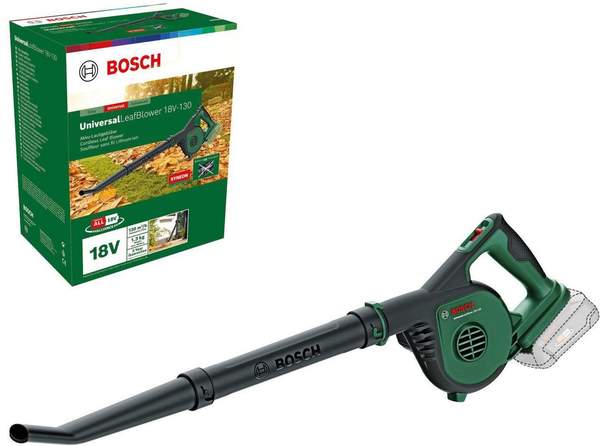 bosch akku laubbläser 18v-130, universal laubbläser für 43,99 (statt 61)