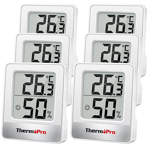 thermopro tp49-6 digitales hygrometer set mit 6 schutzkappen
