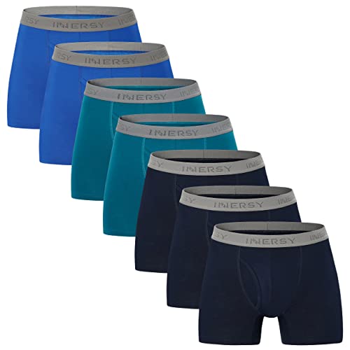 innersy unterhosen männer baumwolle lange bein retroshorts 7er pack mehrfarbig