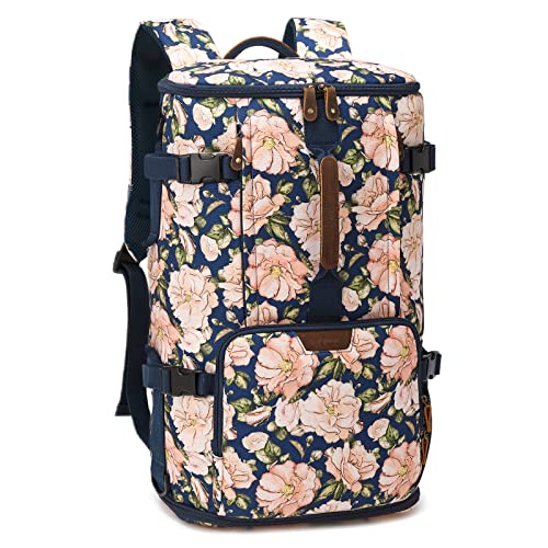 g-favor rucksack für damen 15,6-17,3 zoll laptop, vintage canvas reiserucksack, handgepäck