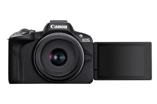 canon eos r50 kamera mit rf-s 18-45 mm objektiv, spiegellose digitalfotografie 4k