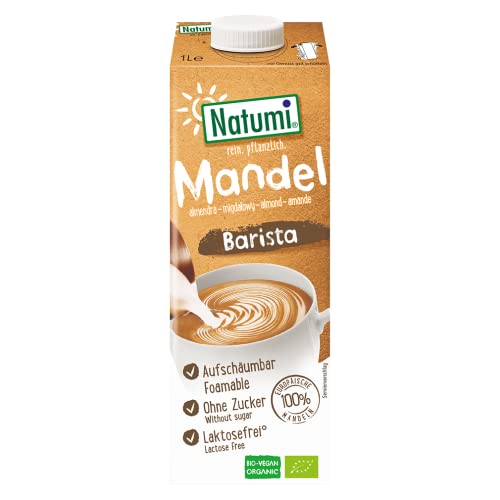 natumi bio mandel drink barista 24 x 1 l - pflanzliche milchalternative