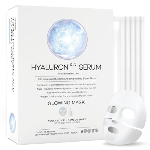 Produktbild: Glow Sheet Mask mit Triple-Hyaluronsäure  Intensive Feuchtigkeit und Strahlkraft