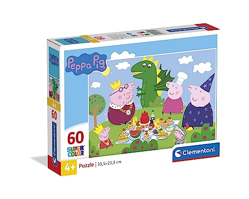 clementoni supercolor puzzle peppa pig 60 teile kinderpuzzle ab 4 jahren bunt