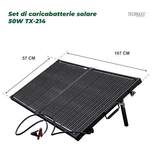 100W faltbarer solarkoffer technaxx TX-215, tragbar für camping und outdoor
