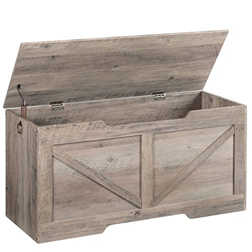 hoobro sitzbank mit stauraum, spielzeugkiste mit deckel, 100cm, grge