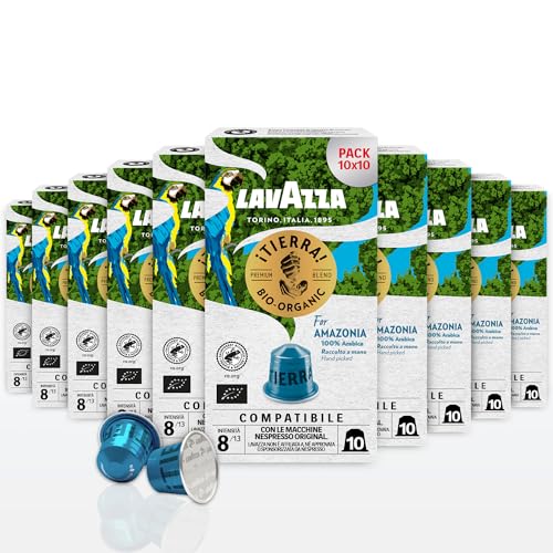 lavazza tierra espresso kapseln, bio organic 10x10, nespresso kompatibel