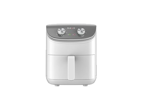 hot air fryer 3.8 l, weiß, kompakt, antihaftbeschichtet, 1500 w, für 2-4 portionen