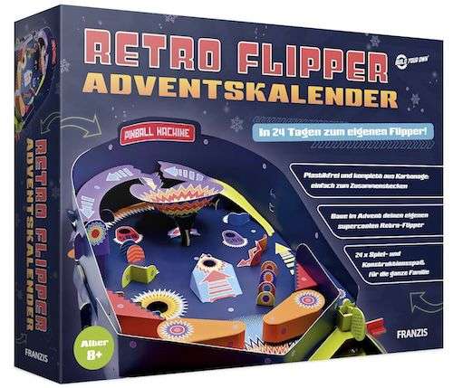 franzis retro flipper adventskalender 15,19 statt 28