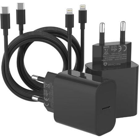 apple mfi zertifiziertes schnellladegerät und kabel 2x znbtcy 7,99 euro