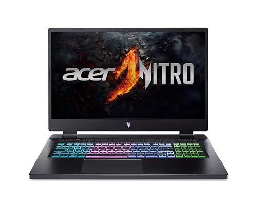 acer nitro 17 an17-41-r23g gaming laptop, windows 11, qwertz tastatur, schwarz