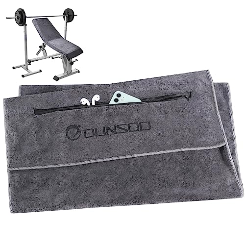 fitness handtuch mikrofaser 120x50cm mit reißverschlusstasche dunkelgrau