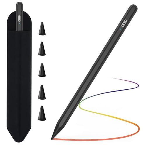 TQQ stift für iPad 2018-2024, pencil mit schnellladefunktion, palm-ablehnung, kompatibel mit iPad Pro, Air, Mini