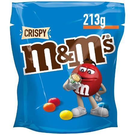 m&ms crispy schokolinsen knusperkern 213g günstig ab 2,70