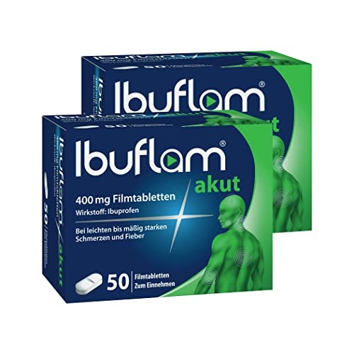 ibuprofen 400 mg Ibuflam akut, 100 Filmtabletten, schmerzlindernd bei Schmerzen, Fieber