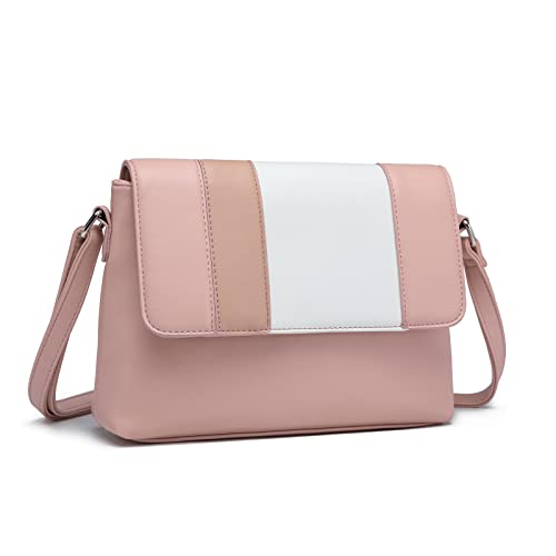 miss lulu umhängetasche damen, kleine shoulder bag mit reißverschluss, leicht